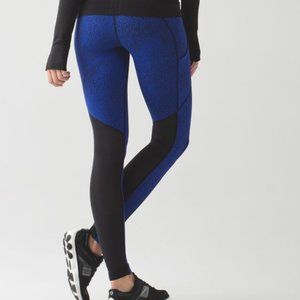 Lululemon Speed Tight V Luxtreme Blue Black